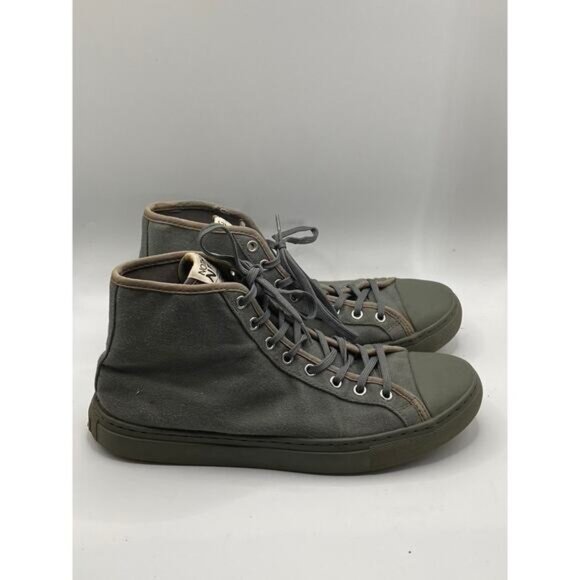 NOTHING NEW Women's Forest Green Classic High-Top Round-Toe Lace-Up Sneakers SZ8 - Picture 1 of 9